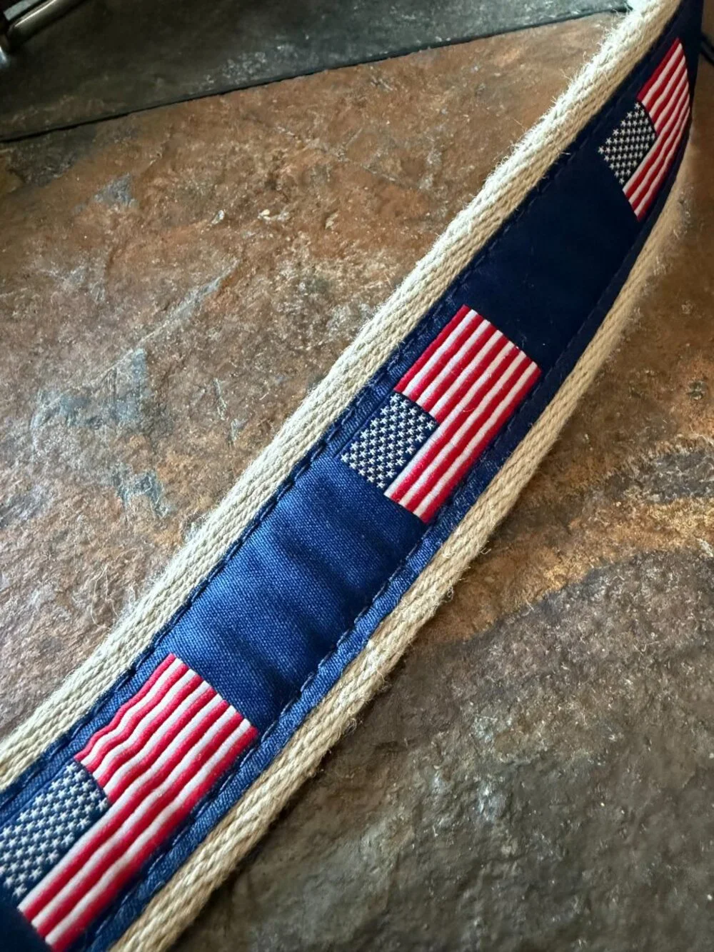 JAAJ Handcrafted patriotic American flag belt men's size 30 / 75